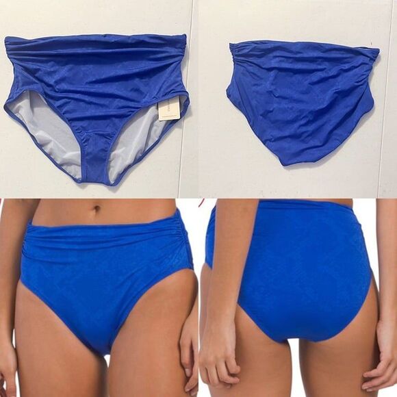 Profile By Gottex NWT Sz 16 Royal Blue  Under My Skin Swim Bottom - Picture 4 of 6